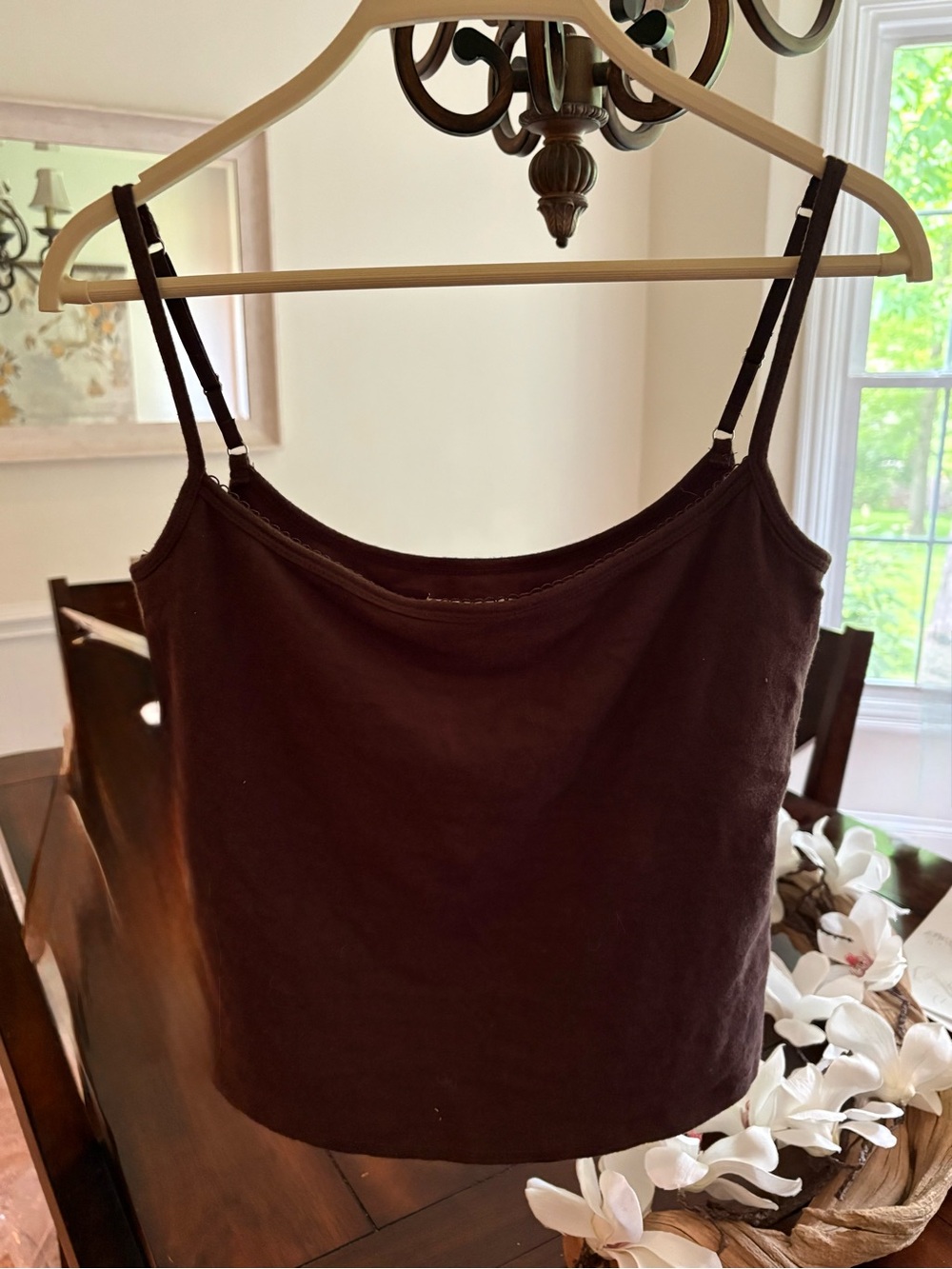 Abercrombie & Fitch Chocolate Brown Adjustable-Strap Camisole
